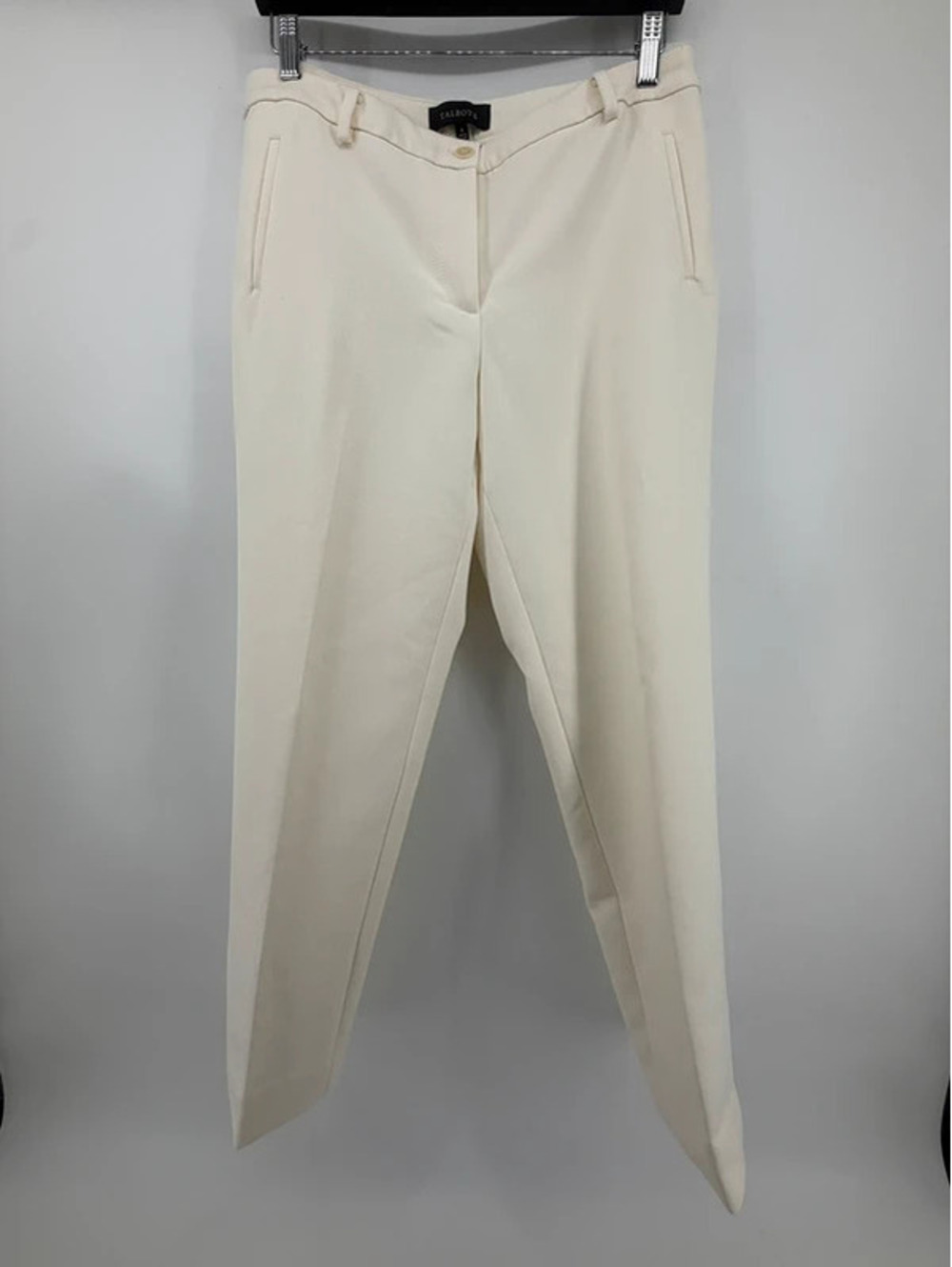 Talbots Hampshire Women’s Size 6 Ivory Cream Straight Leg Dress Pants